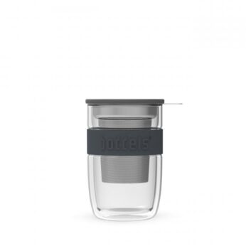 Dubbelw. theeglas met filter Boddels grijs - Afbeelding 4