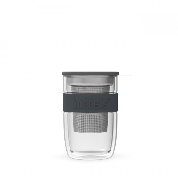 Dubbelw. theeglas met filter Boddels grijs - Afbeelding 4