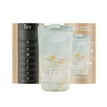 Thermomok 0.35 ltr. Marmer groen Izy Bottles