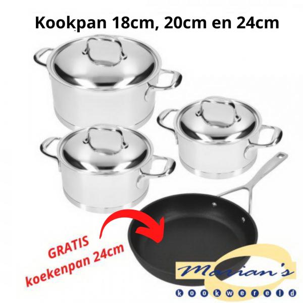 Pannenset 3 dlg+ koekenpan Atlantis-7 Demeyere