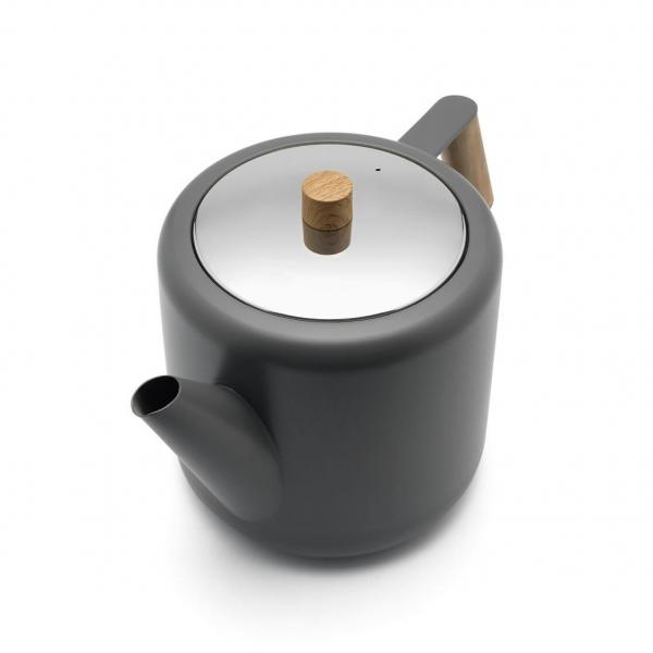 Theepot Duet Design Boston Grijs dubbelwandig 1.1 liter mat rvs Bredemeijer - Afbeelding 4