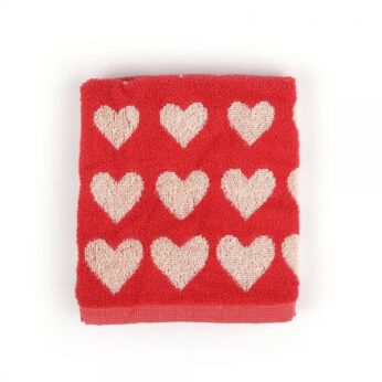Handdoek Hearts Red Bunzlau Castle