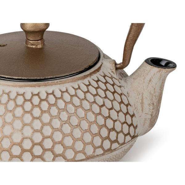 Theepot gietijzer Jiangxi beige 700ml Bredemeijer - Afbeelding 5