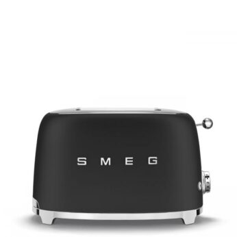 Broodrooster= 2x2, Mat Zwart Smeg