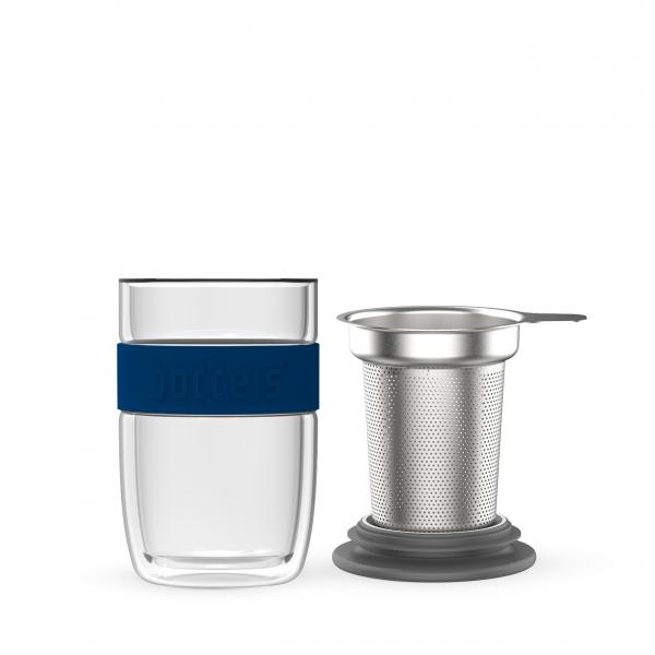 Dubbelw. met filter Boddels donkerblauw - Kookwereld