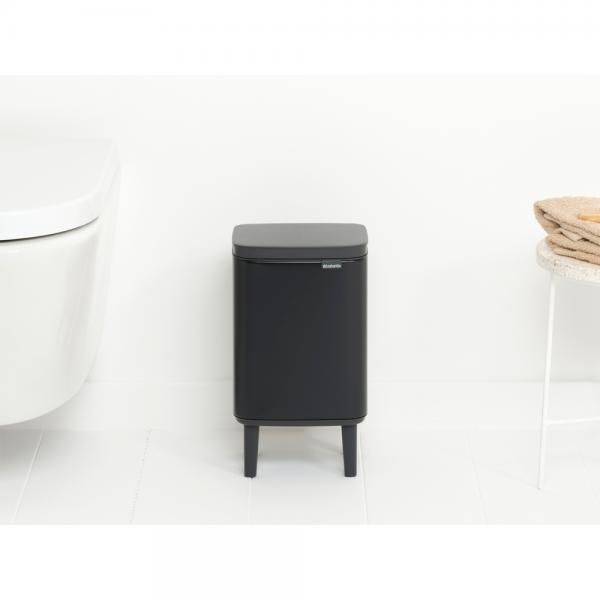 Afvalbakje Bo Hi 4 ltr. mat zwart Brabantia - Afbeelding 4