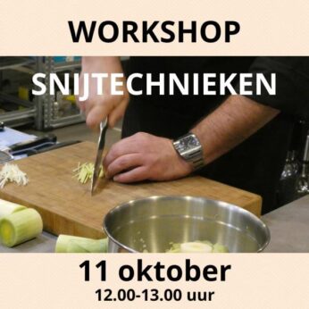 Workshop Snijtechnieken 11 oktober 12.00 uur