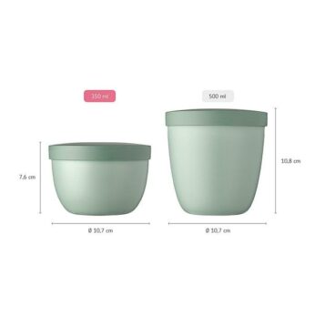 Snackpot Ellipse Nordic Sage 350 ml Mepal - Afbeelding 2