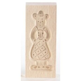Speculaasplank mini pop vrouw 9x4cm