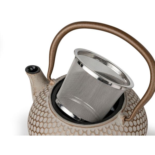 Theepot gietijzer Jiangxi beige 700ml Bredemeijer - Afbeelding 2
