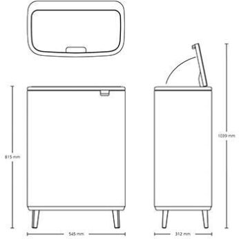 Touch Bin Bo* Hi 2x30ltr zwart Brabantia - Afbeelding 8
