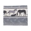 Theedoek Horse Anthracite Bunzlau Castle