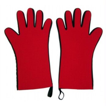 Ovenwant vingers 2 stuks zwart/rood Il Cucinino