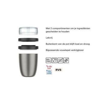 Lunchpot Isoleer Vivid Blue Ellipse Mepal - Afbeelding 2