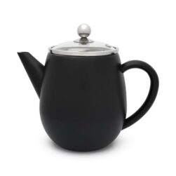 Theepot Duet Eva  dubbelwandig 1.1 liter zwart Bredemeijer