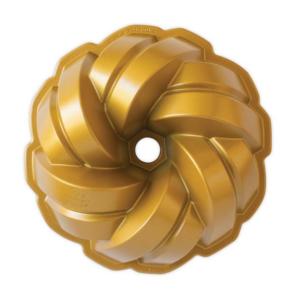 Triviaal artillerie koppeling Bakvorm Braided gold Tulband Nordic Ware - Marians Kookwereld