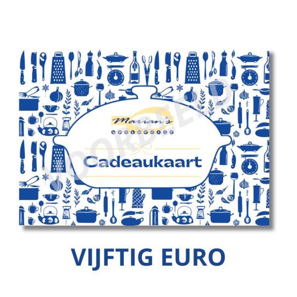 Kadobon 50 euro Marian's Kookwereld