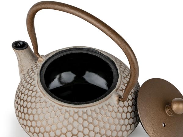 Theepot gietijzer Jiangxi beige 700ml Bredemeijer - Afbeelding 4