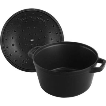 Braadpan+grillpan 24cm zwart Staub - Afbeelding 3