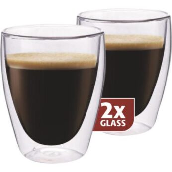 Dubbelw.glas koffie* 2 stuks Maxxo