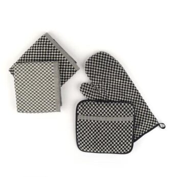 Theedoek Small Check Black Bunzlau Castle - Afbeelding 5