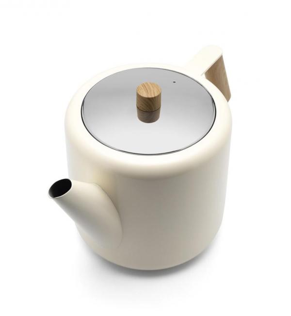 Theepot Duet Design Boston Wit dubbelwandig 1.1 liter mat rvs Bredemeijer - Afbeelding 4