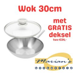 Wok 30cm+glasdeksel Apollo-7 Demeyere