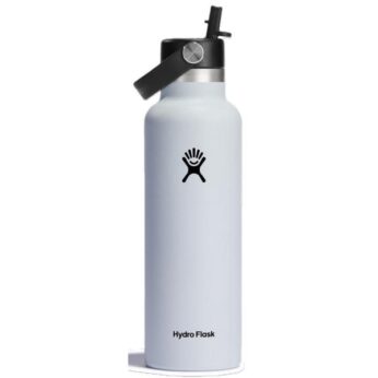 Drinkfles Standard Mouth met rietje 621ml White Hydro Flask