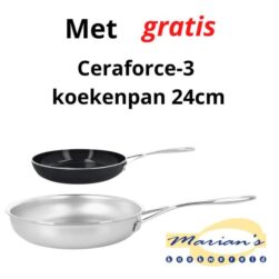 Koekenpan 28cm NanoTouch Silverline-7 +AluPlus Koekenpan 24cm Demeyere