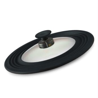 Spatdeksel silicone  22-30cm BK