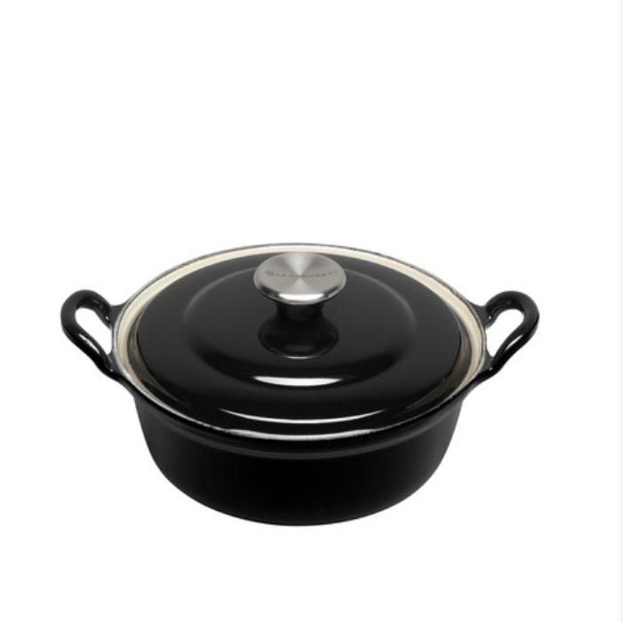 Uitbeelding kwaad mosterd Braadpan 28cm zwart Faitout | Le Creuset