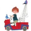 Kinderbestek Rode Kraanwagen Fiep Westerdorp 4 dlg. Keltum - Afbeelding 2