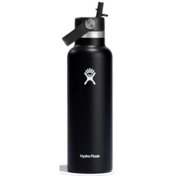 Drinkfles Standard Mouth met rietje 621ml Zwart Hydro Flask