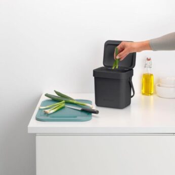 Afvalemmer Sort&Go 3 liter Grey Brabantia - Afbeelding 3