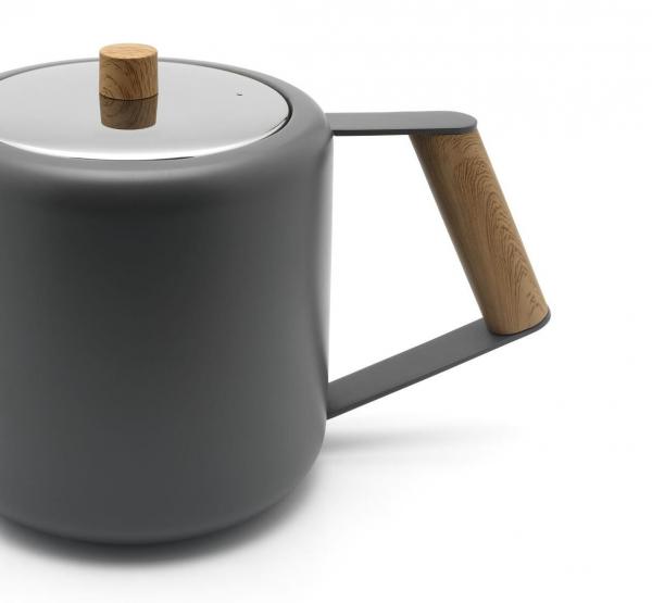 Theepot Duet Design Boston Grijs dubbelwandig 1.1 liter mat rvs Bredemeijer - Afbeelding 3