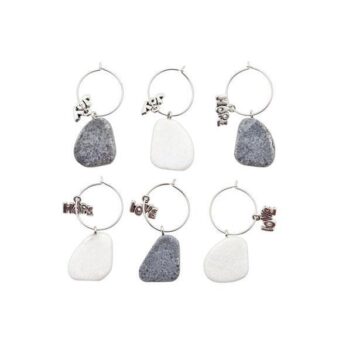 Glassmarkers* Stone 6 stuks Cosy & Trendy