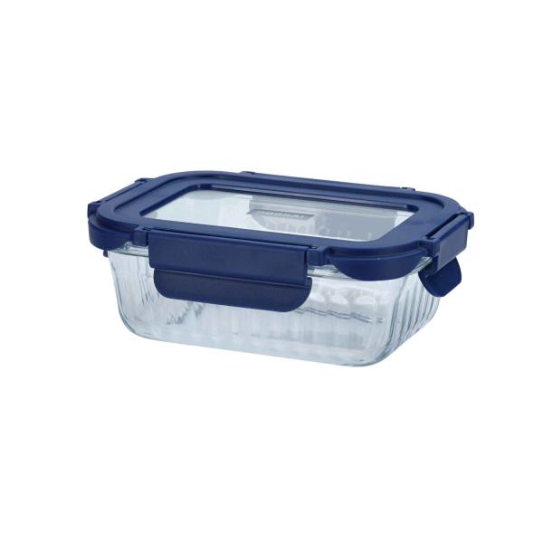 Braadslede-Diepvriesdoos glas 640ml blauw Cookai