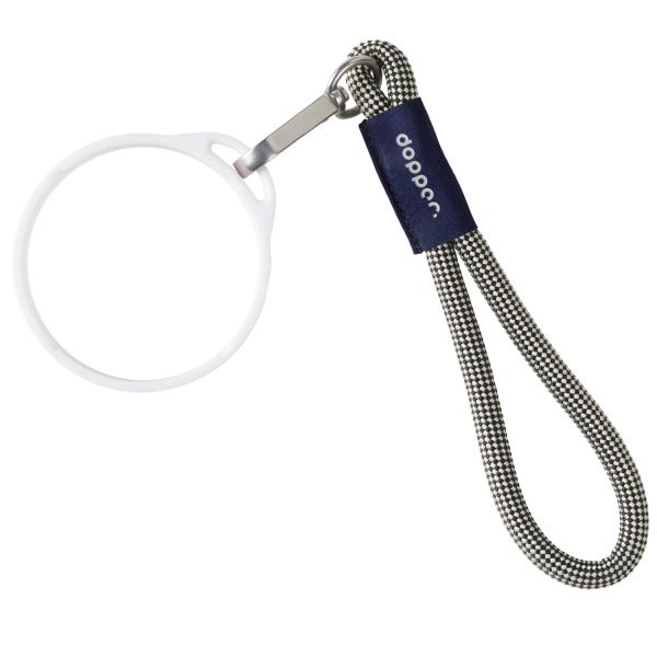 Wrist Cord White Mug Ring - Sandy Black Dopper