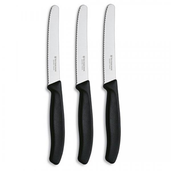 Tafelmes 3 stuks met zwart heft Victorinox