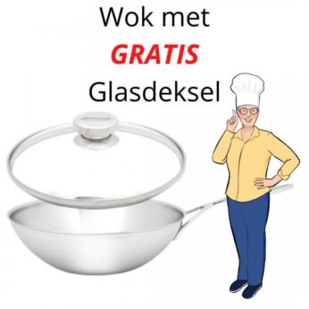 Wok 30cm Specialties-5 + deksel Demeyere