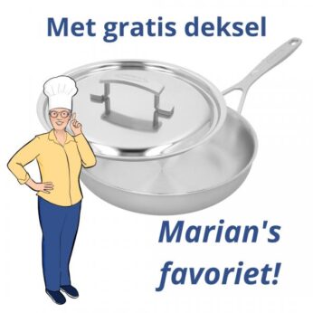 Koekenpan 24cm+dubbelw.deksel Industry-5 Demeyere