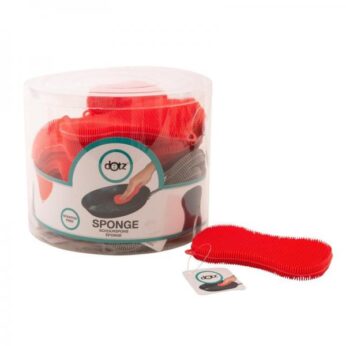 Schuurspons silicone grijs/rood Dotz - Afbeelding 5