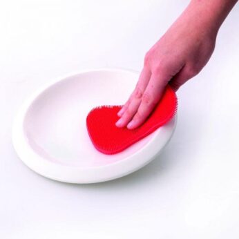 Schuurspons silicone grijs/rood Dotz - Afbeelding 2