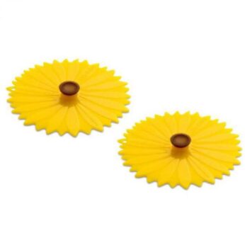 Deksel silicone* zonnebloem 2 stuks 12cm Charles Viancin