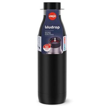 Drinkfles Bludrop zwart 0,7 ltr Emsa