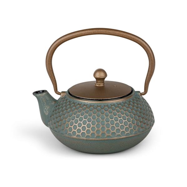 Theepot gietijzer Jiangxi blauw 700ml Bredemeijer