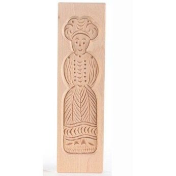 Speculaasplank pop vrouw 33x11cm