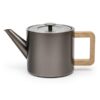 Theepot Duet Narvik dubbelwandig 1,1 liter metallic grijs Bredemeijer