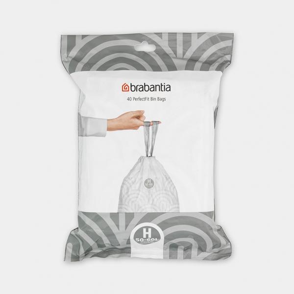 Vuilniszakken Code-H 50ltr 40st. Brabantia