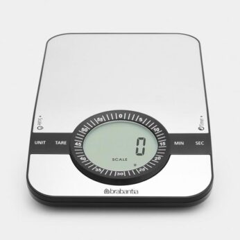 Keukenweegschaal + kookwekker rvs digitaal Brabantia